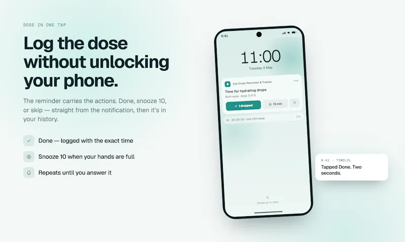 Eye Drops Reminder & Tracker screenshot 2