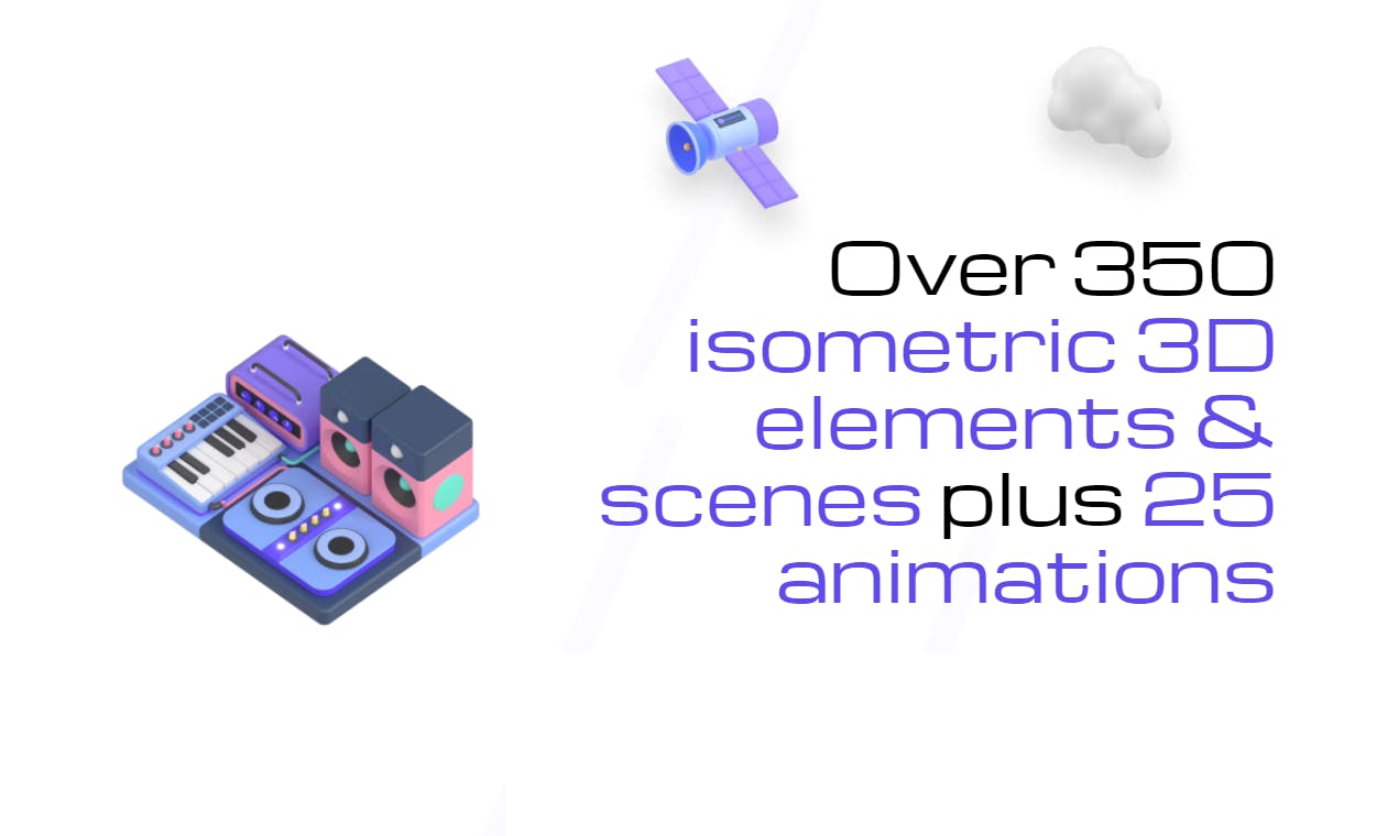 Isometric 3D Icons & Animated Scenes media 1