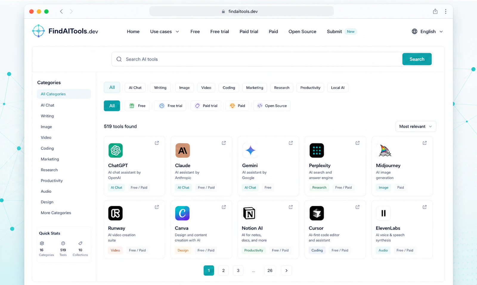 FindAITools.dev screenshot 2