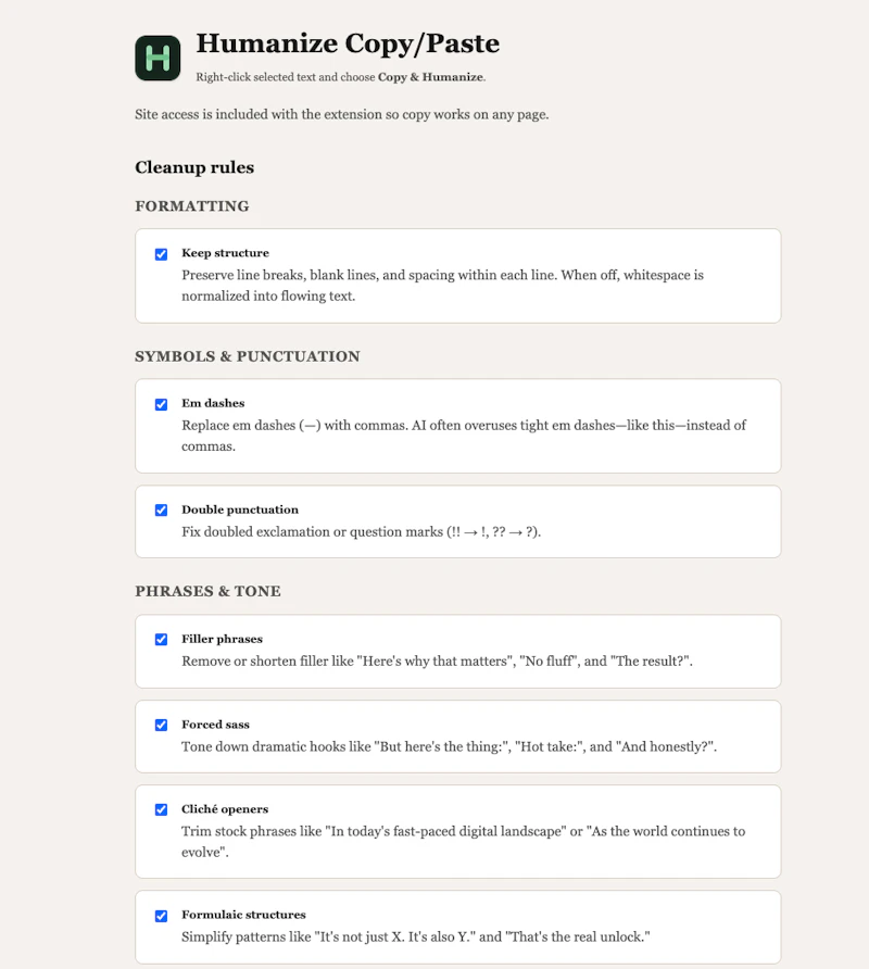 Humanize Copy/Paste screenshot 4