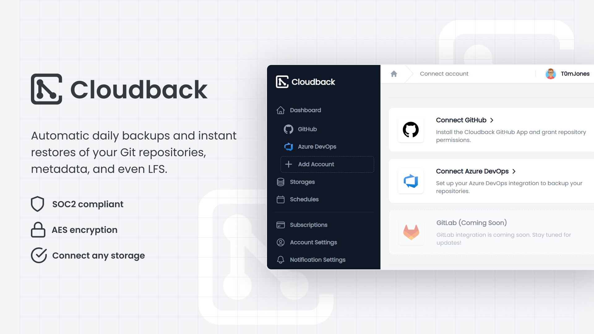 Cloudback - Git repository backup gallery image