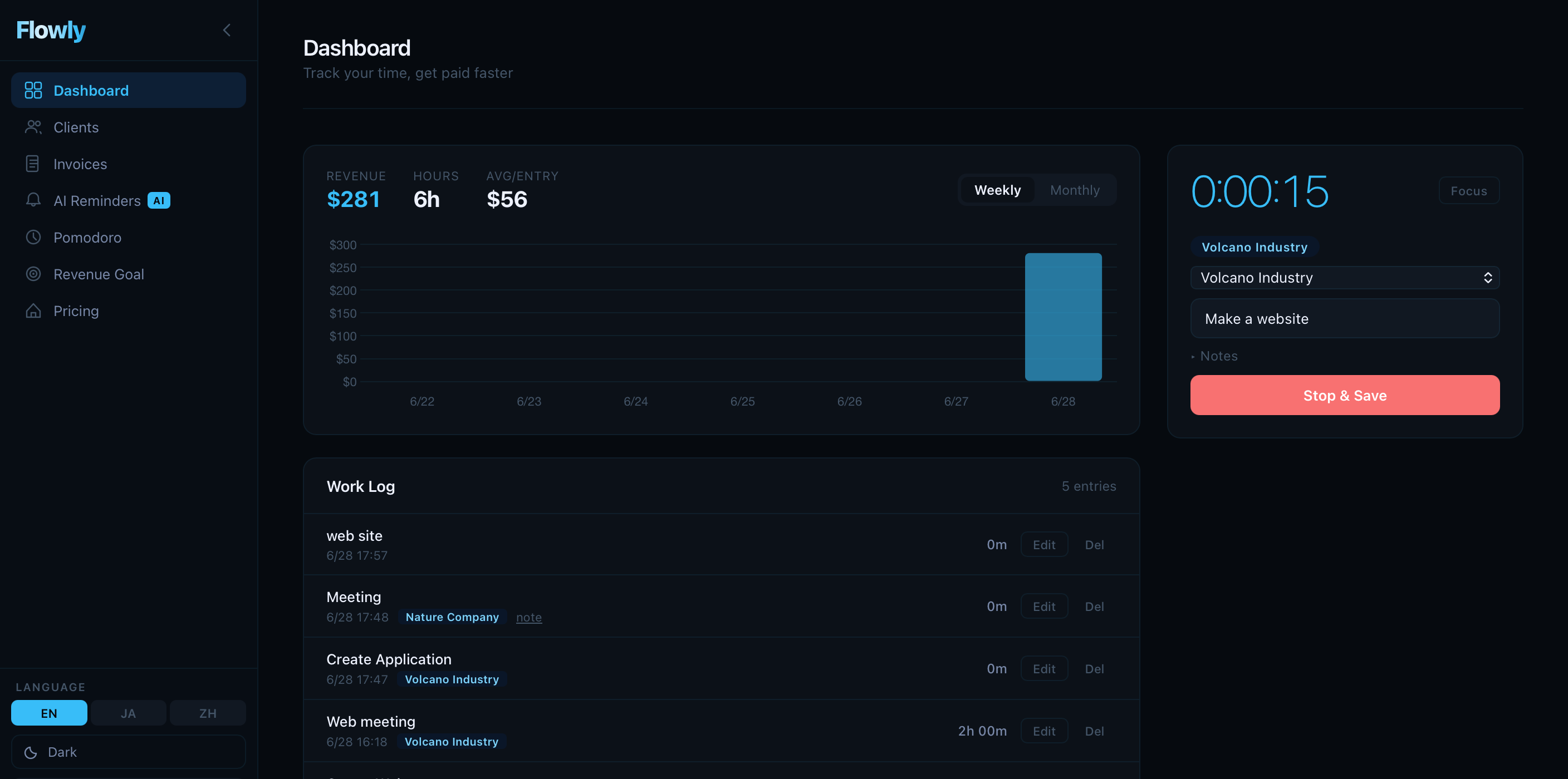 Flowly — Time Tracking & Invoicing gallery image