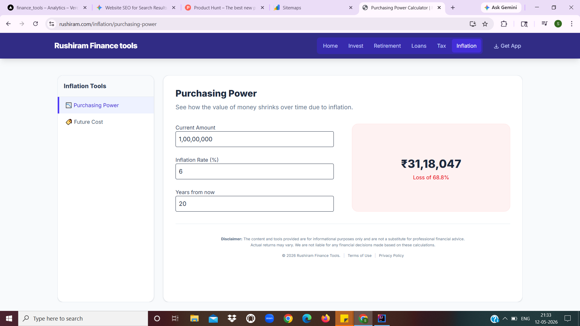Rushiram Finance Tools 2.0 gallery image