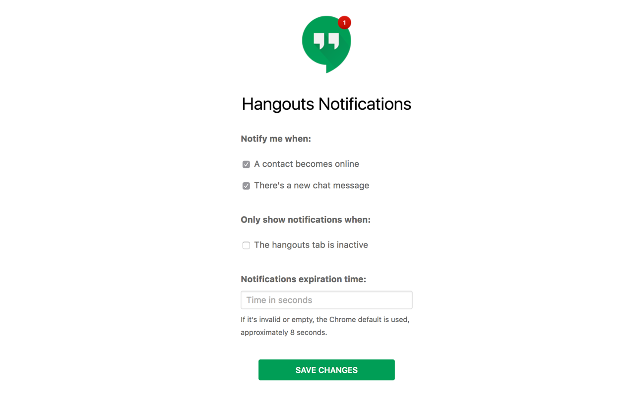 Hangouts Notifications gallery image