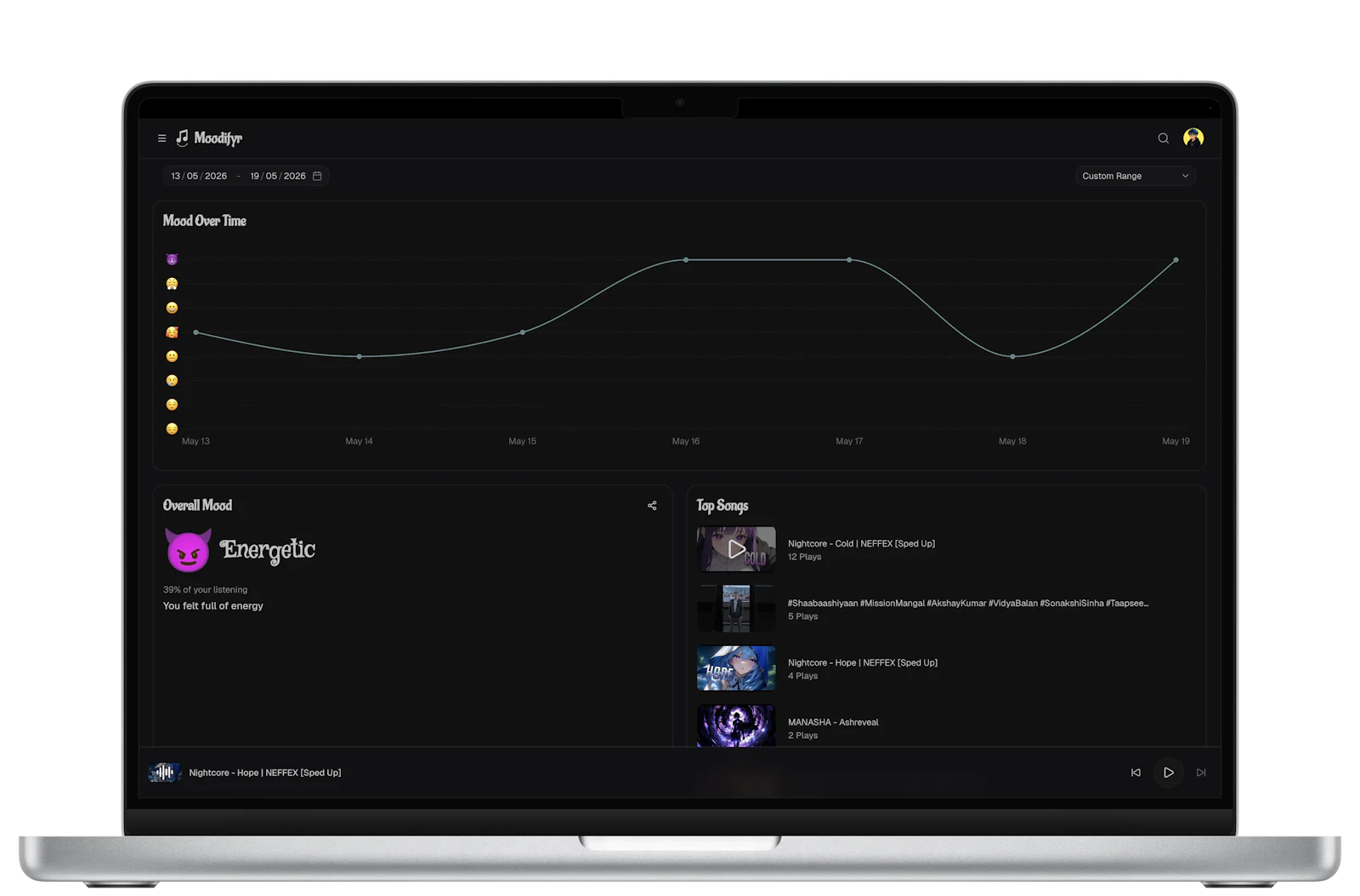 Moodifyr screenshot 2