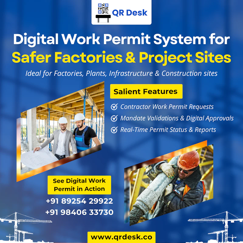 Work Permit Management | QR Desk screenshot 1
