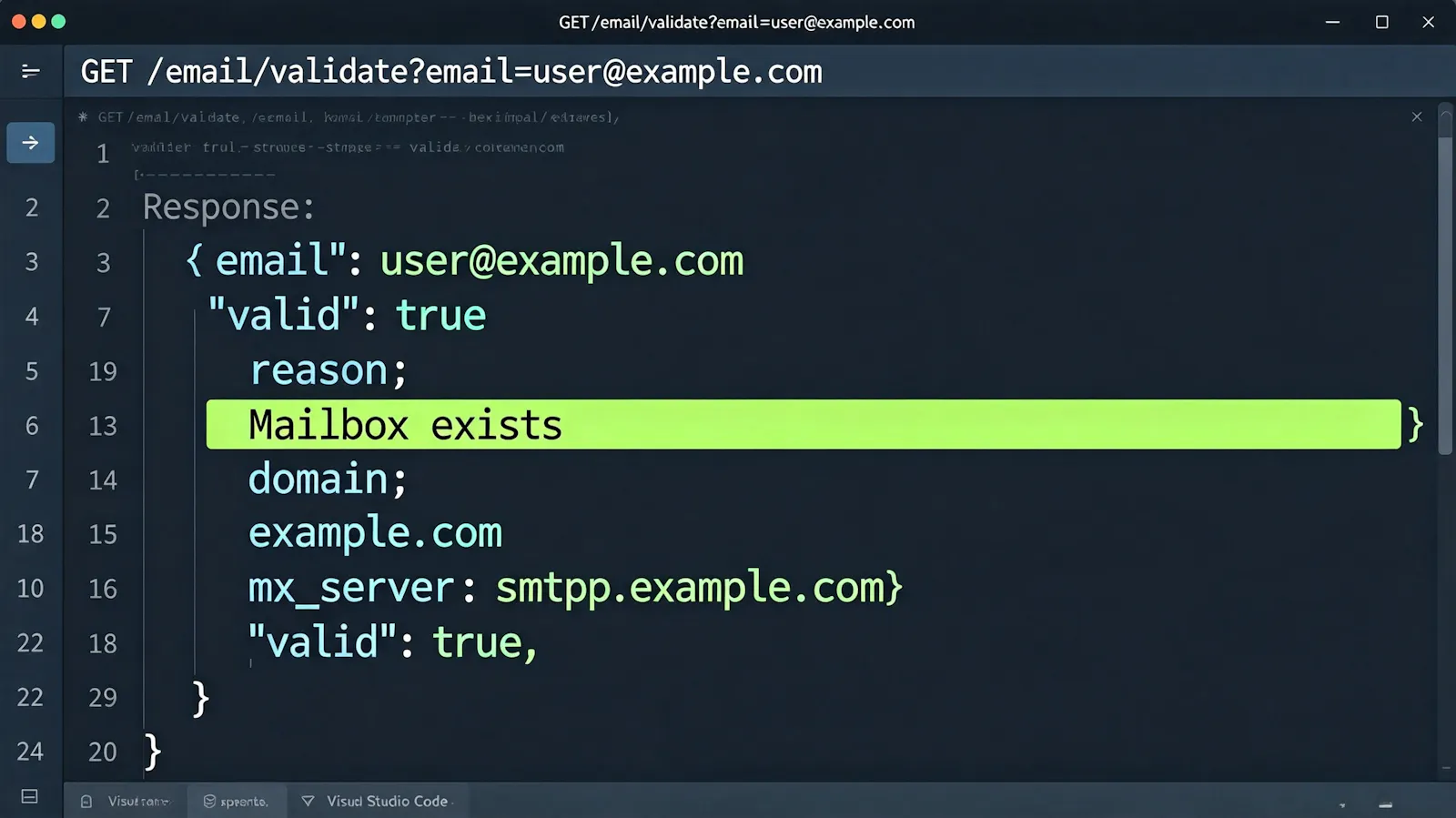 Email Validator API screenshot 1