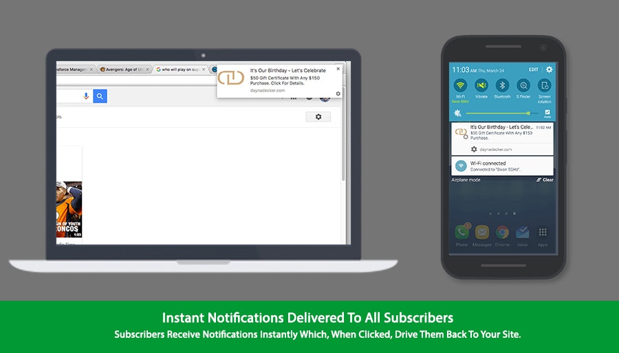 Aimtell: Safari, Firefox, and Chrome Web Push Notifications gallery image