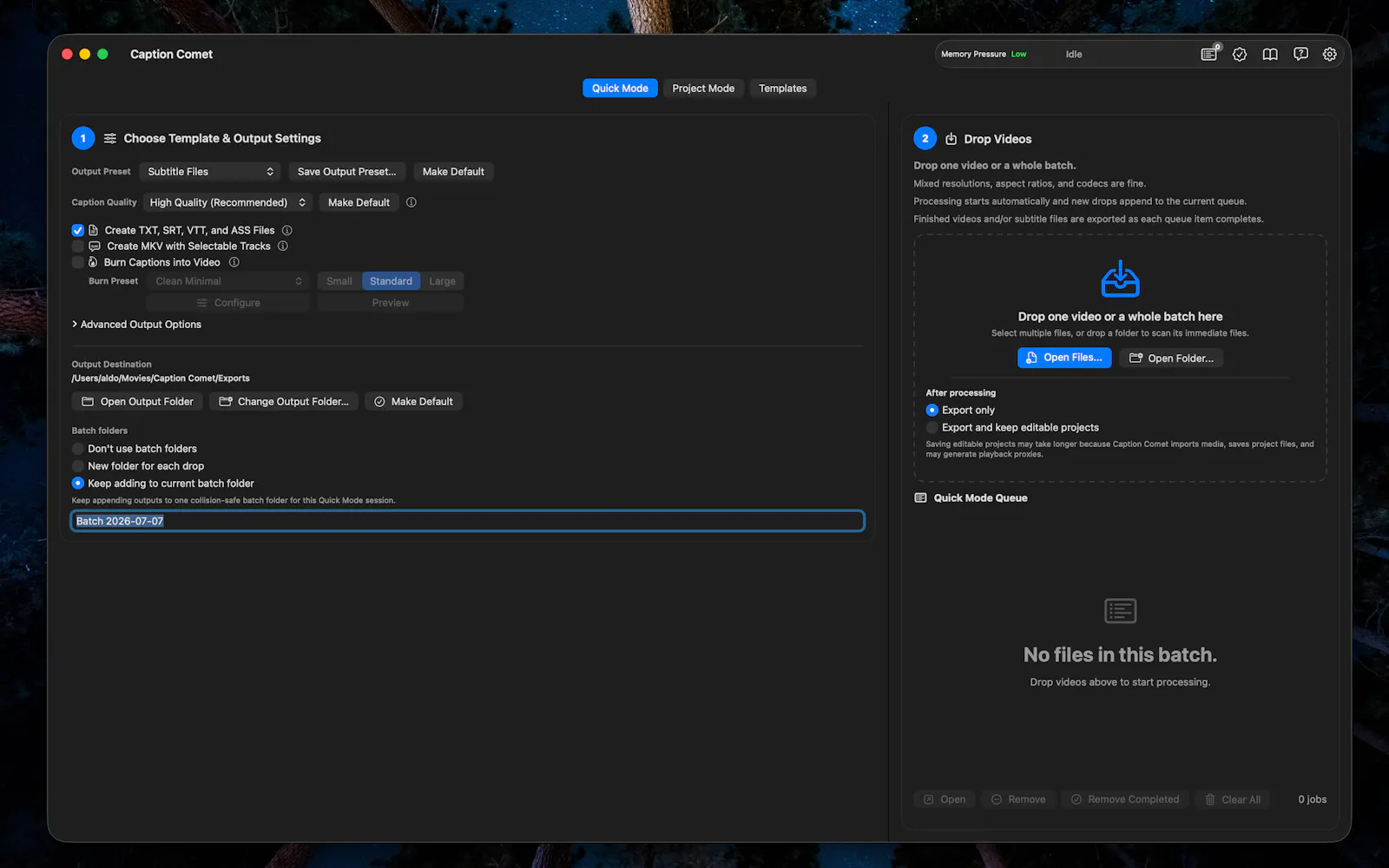 Caption Comet screenshot 4