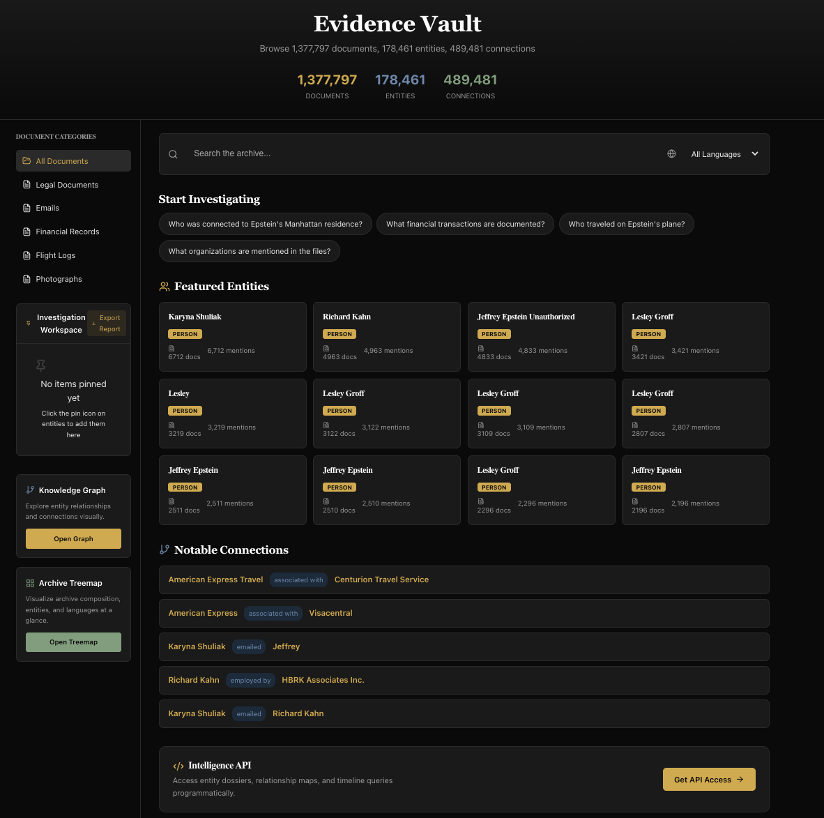 EpsteinGPT - ChatGPT for Epstein Files gallery image