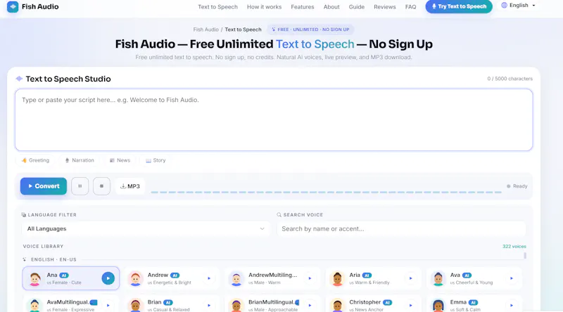 Fish Audio screenshot 1