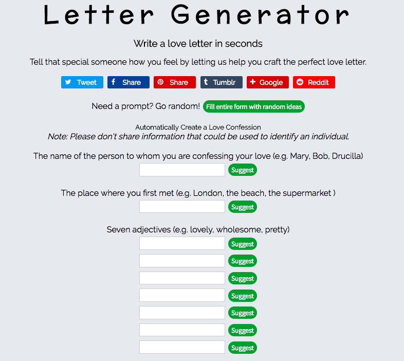 Letter Generator gallery image
