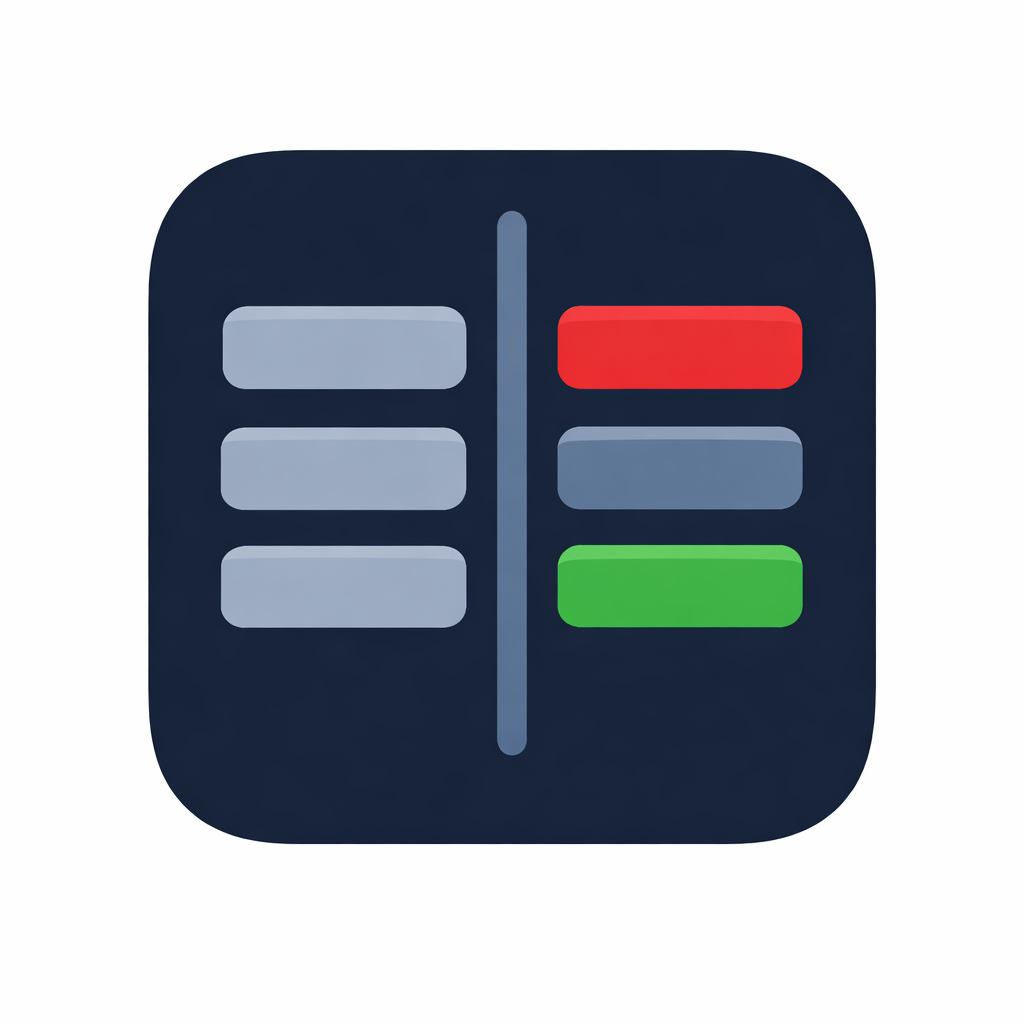 Compare Texts - Product Hunt launch logo and brand identity