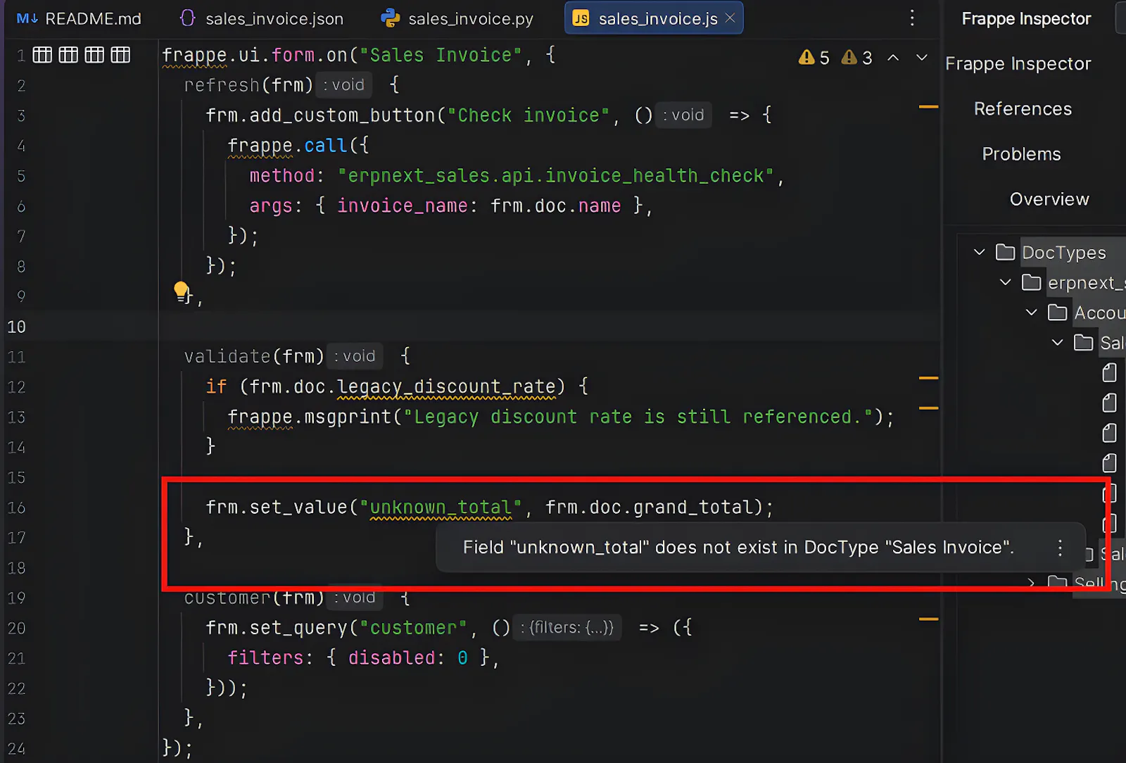 Frappe Inspector screenshot 1