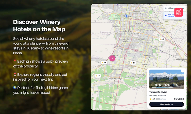 Winery Hotels screenshot 3