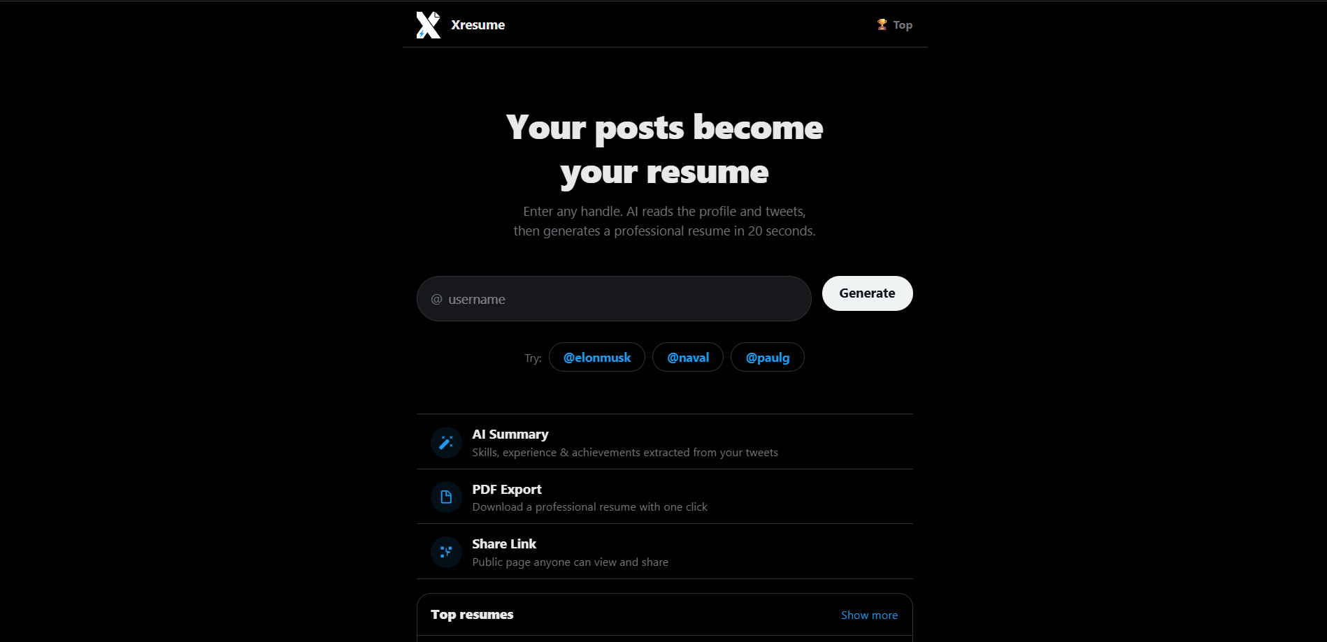Xresume gallery image