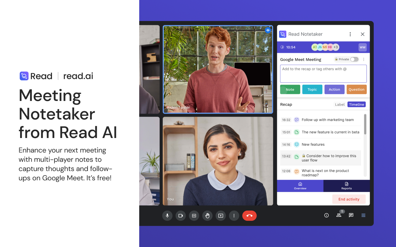 Notetaker ontmoeten voor Google Meet media 1