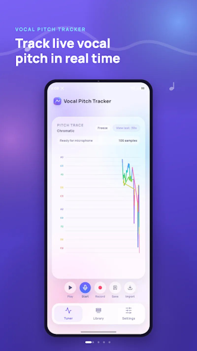 Vocal Pitch Tracker screenshot 1