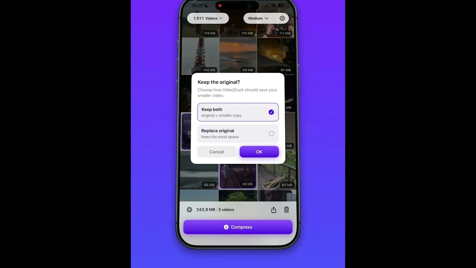 VideoDuck screenshot 1 (video preview)