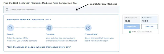 Medkart Pharmacy- Compare Medicine Tool gallery image