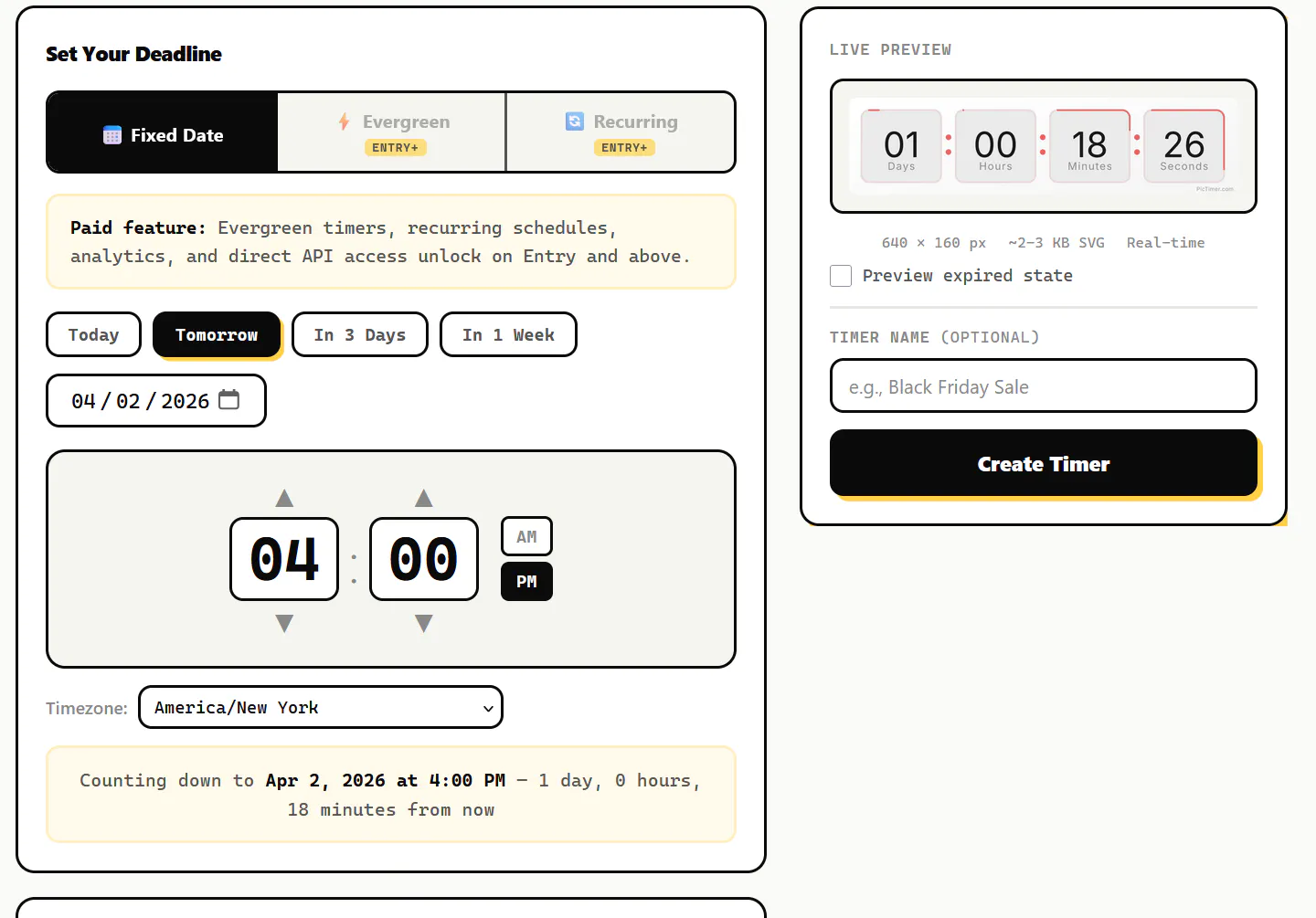 Banner del producto PicTimer