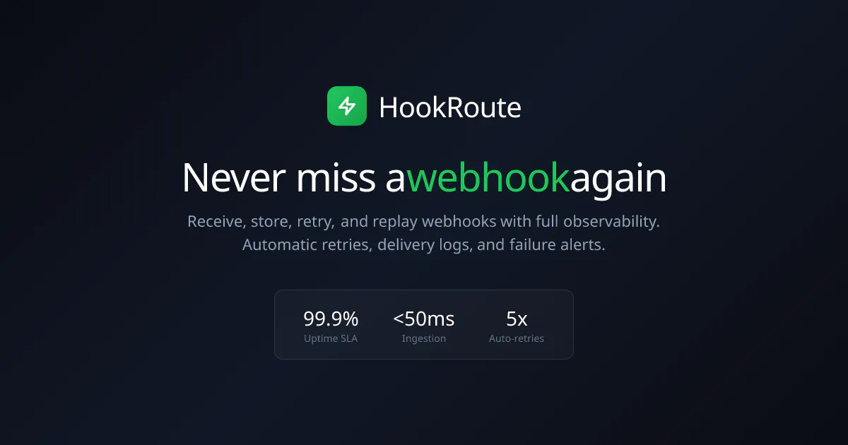 HookRoute 제품 배너
