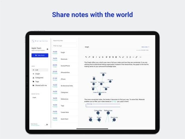 Relanote - your knowledge graph gallery image
