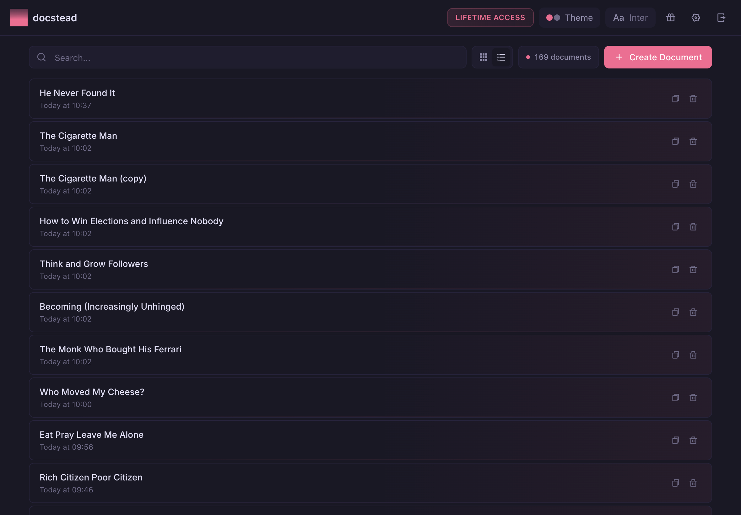 docstead - Screenshot 5 showing product features and functionality