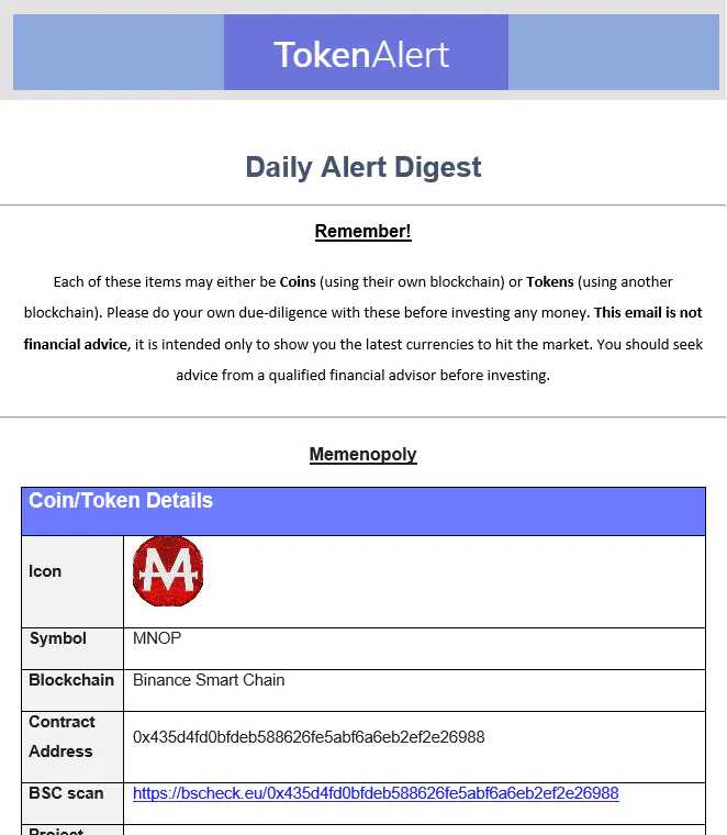 TokenAlert gallery image