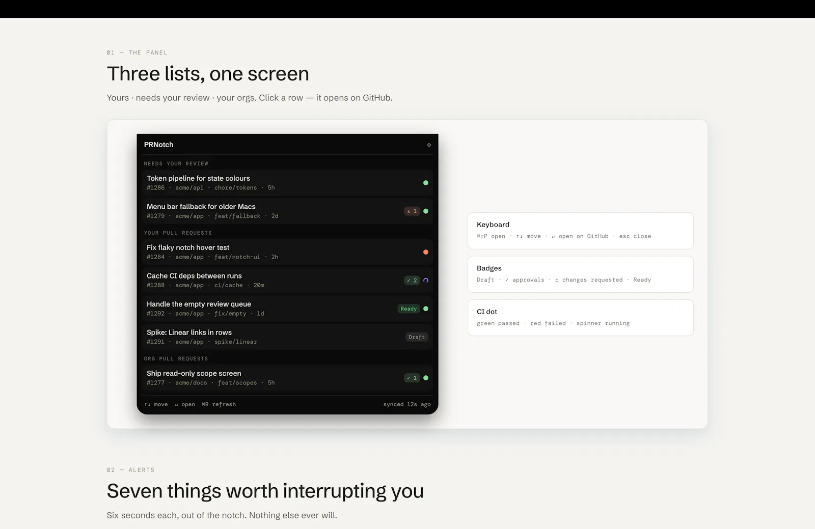 PRNotch screenshot 2