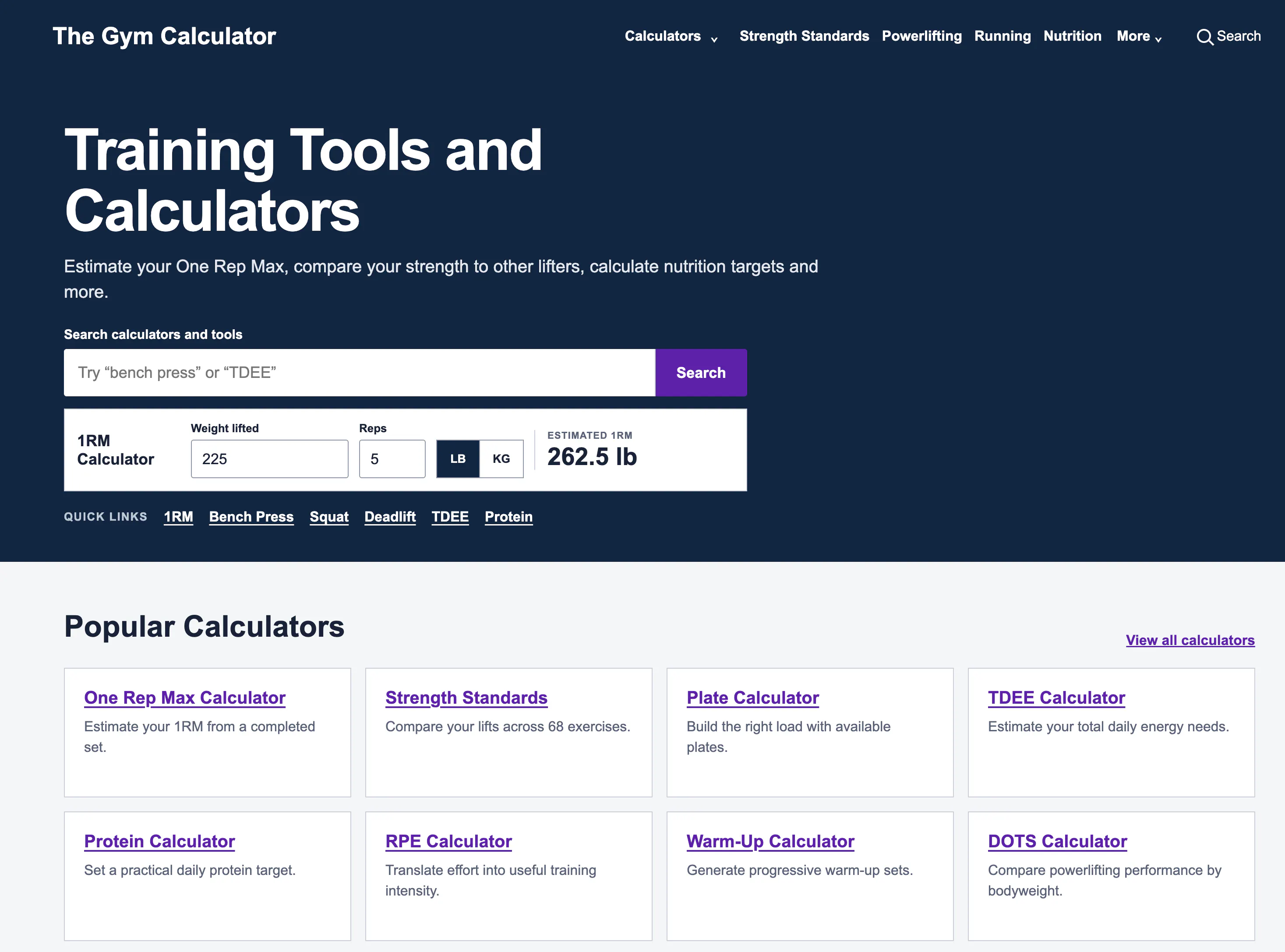 The Gym Calculator gallery image