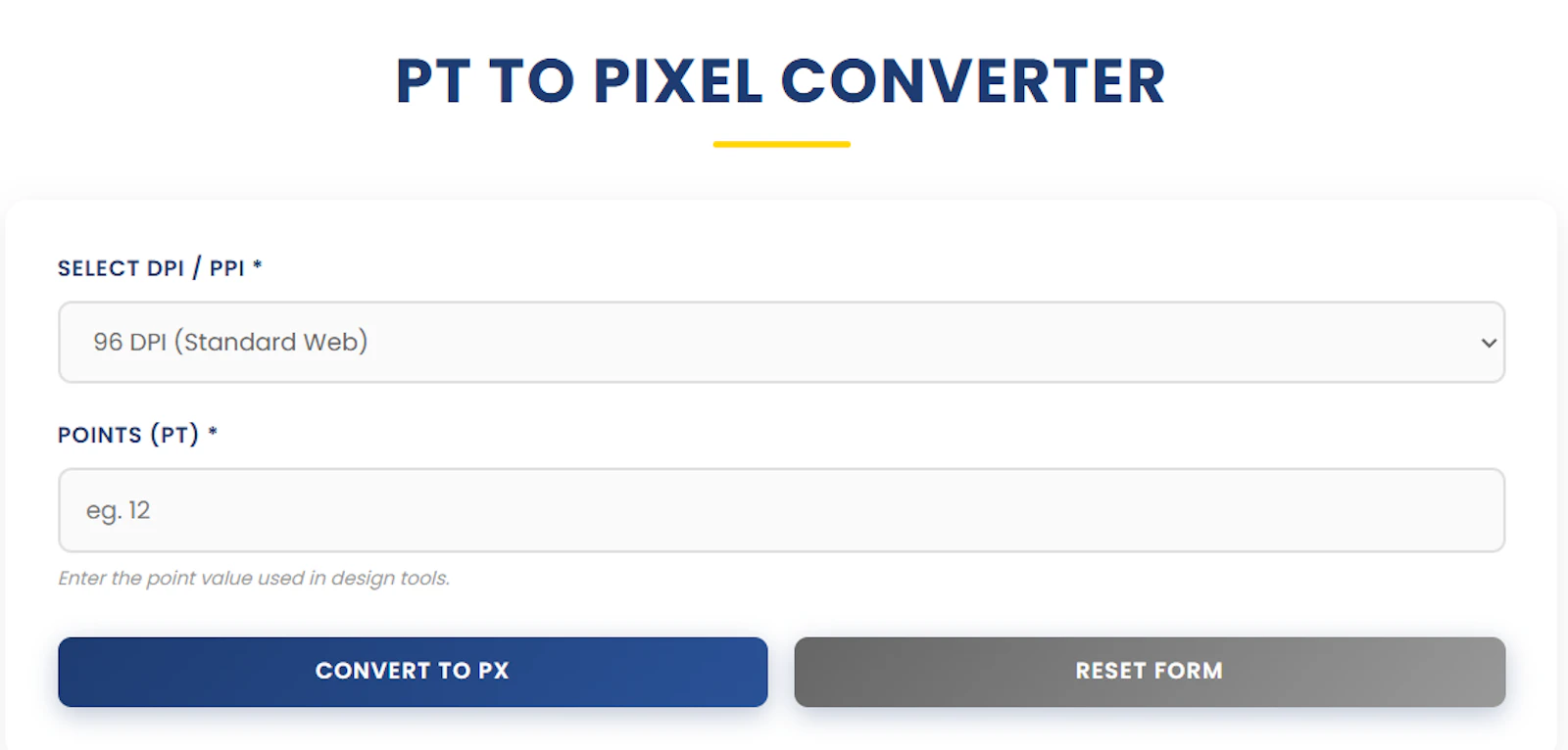 PT to Pixel Converter  screenshot 1