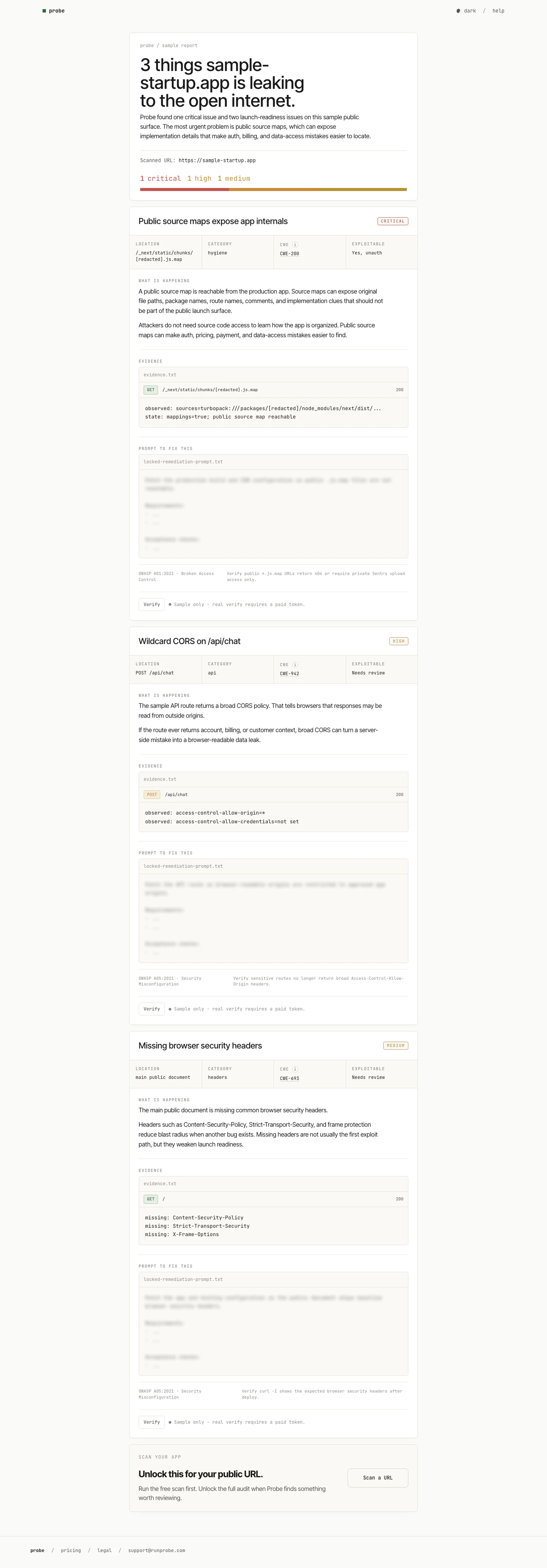 Probe screenshot 1