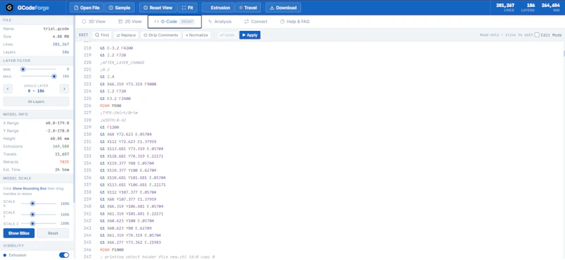GCodex screenshot 5