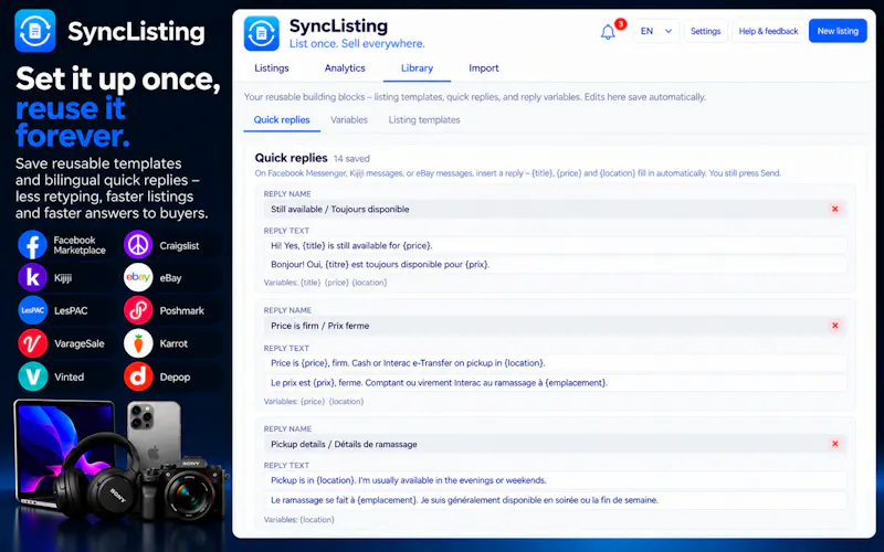 SyncListing – Cross-Listing for Chrome screenshot 5