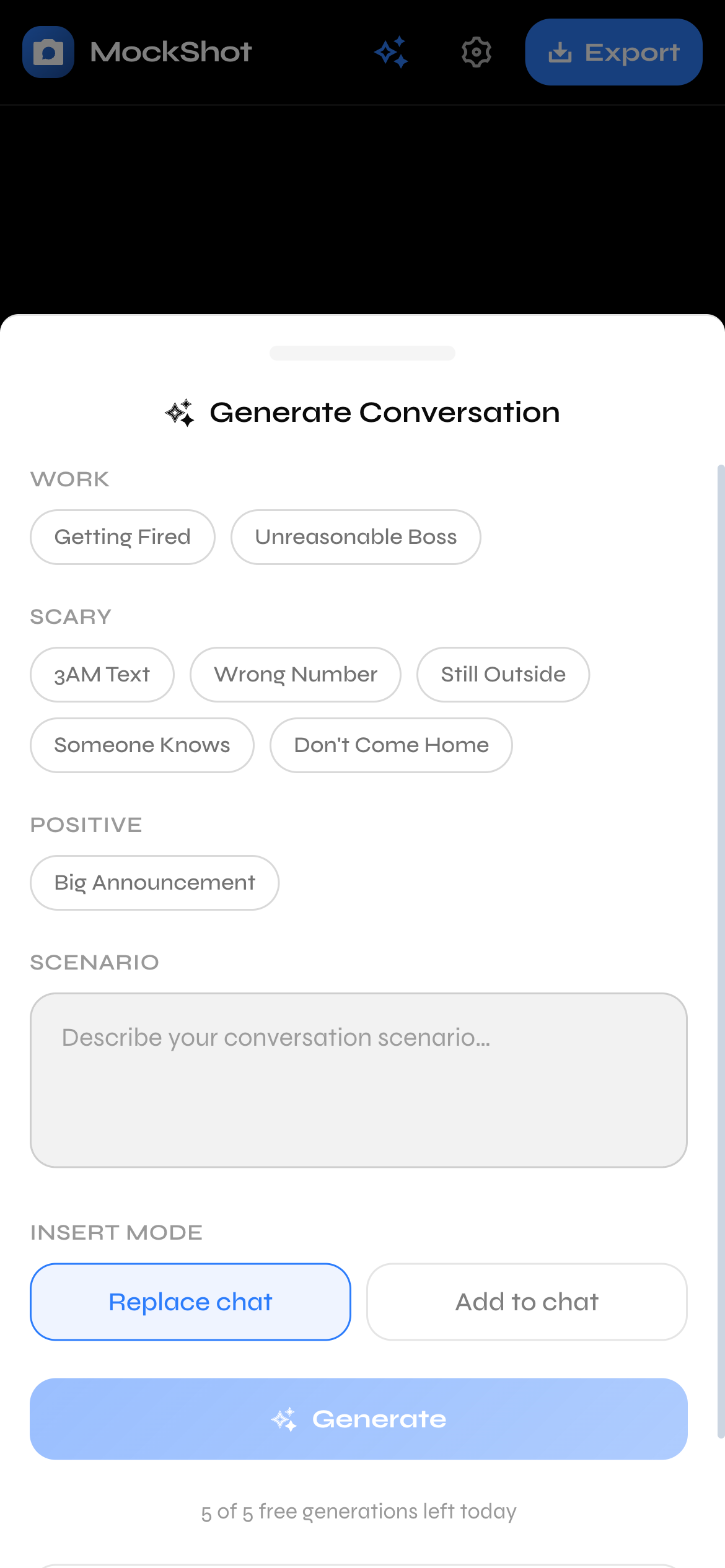 Mock Shot - Screenshot 3 showing product features and functionality