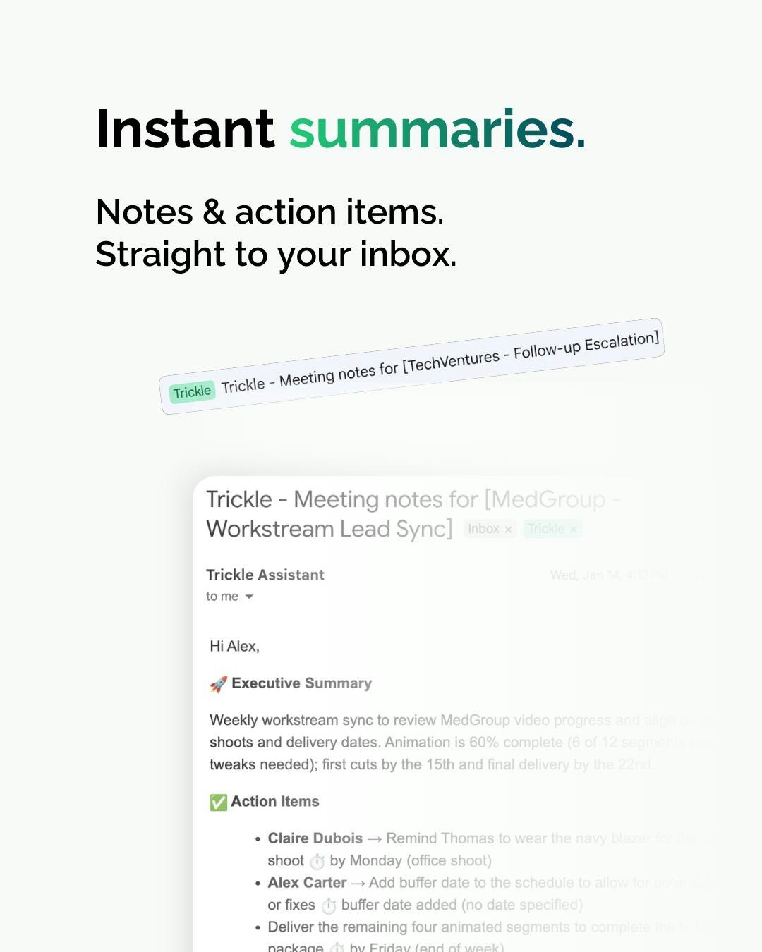 Trickle - Screenshot 5 showing product features and functionality