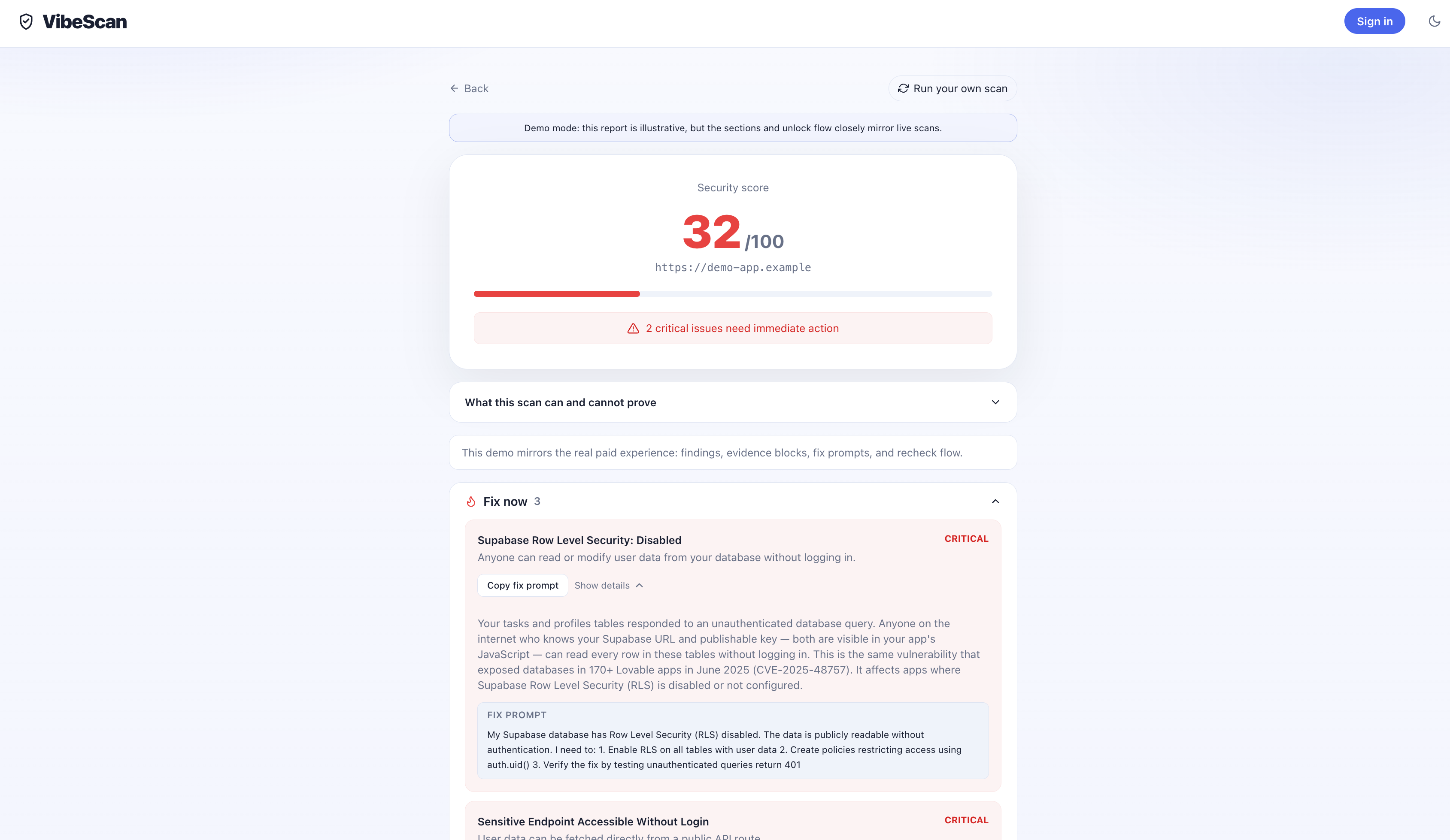VibeScan gallery image