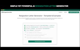 Resignation Letter Generator media 1