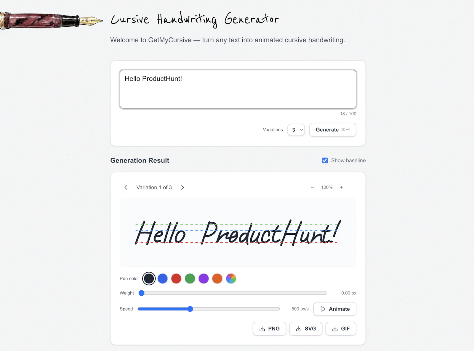 GetMyCursive screenshot 1