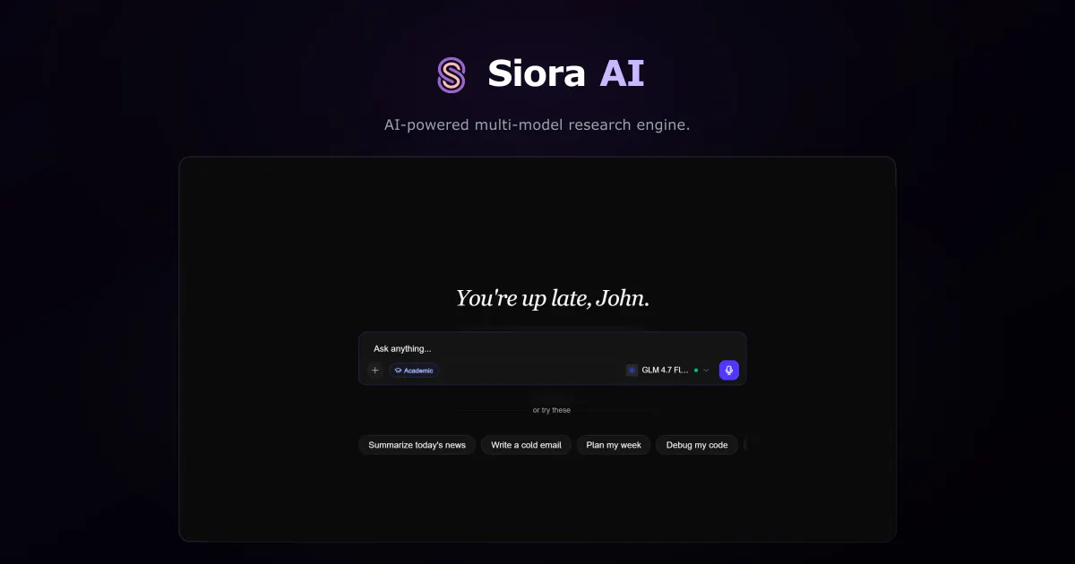 Siora AI 截图