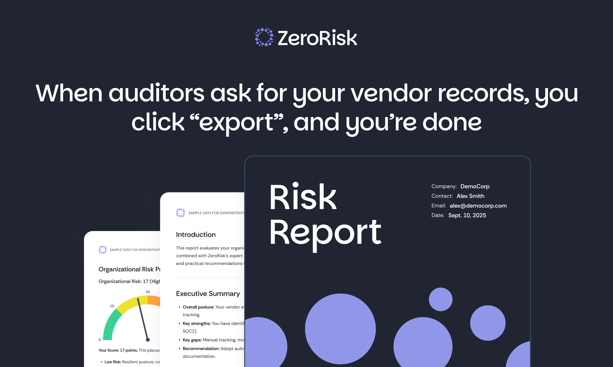 ZeroRisk Vendor Management gallery image