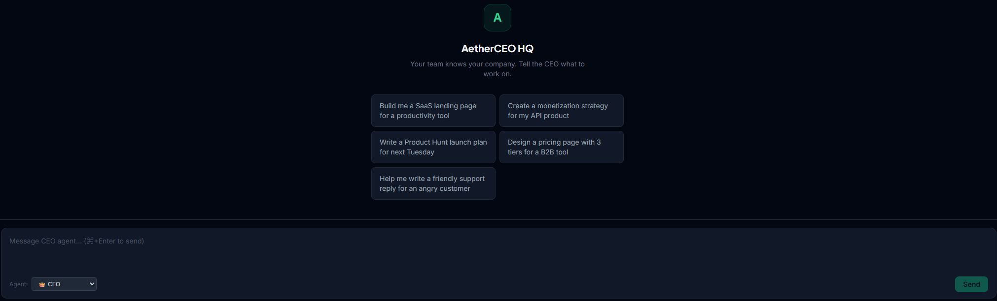 AetherCEO — Your AI Executive Team gallery image