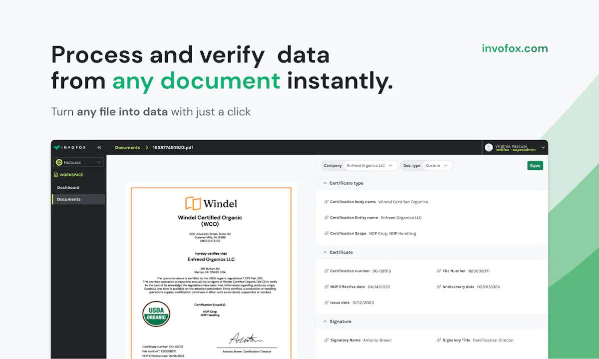 Invofox Custom Documents