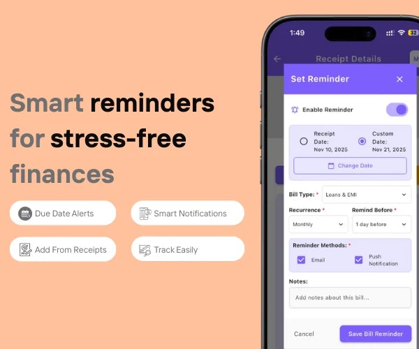 Manage Receipt - Screenshot 3 showing product features and functionality