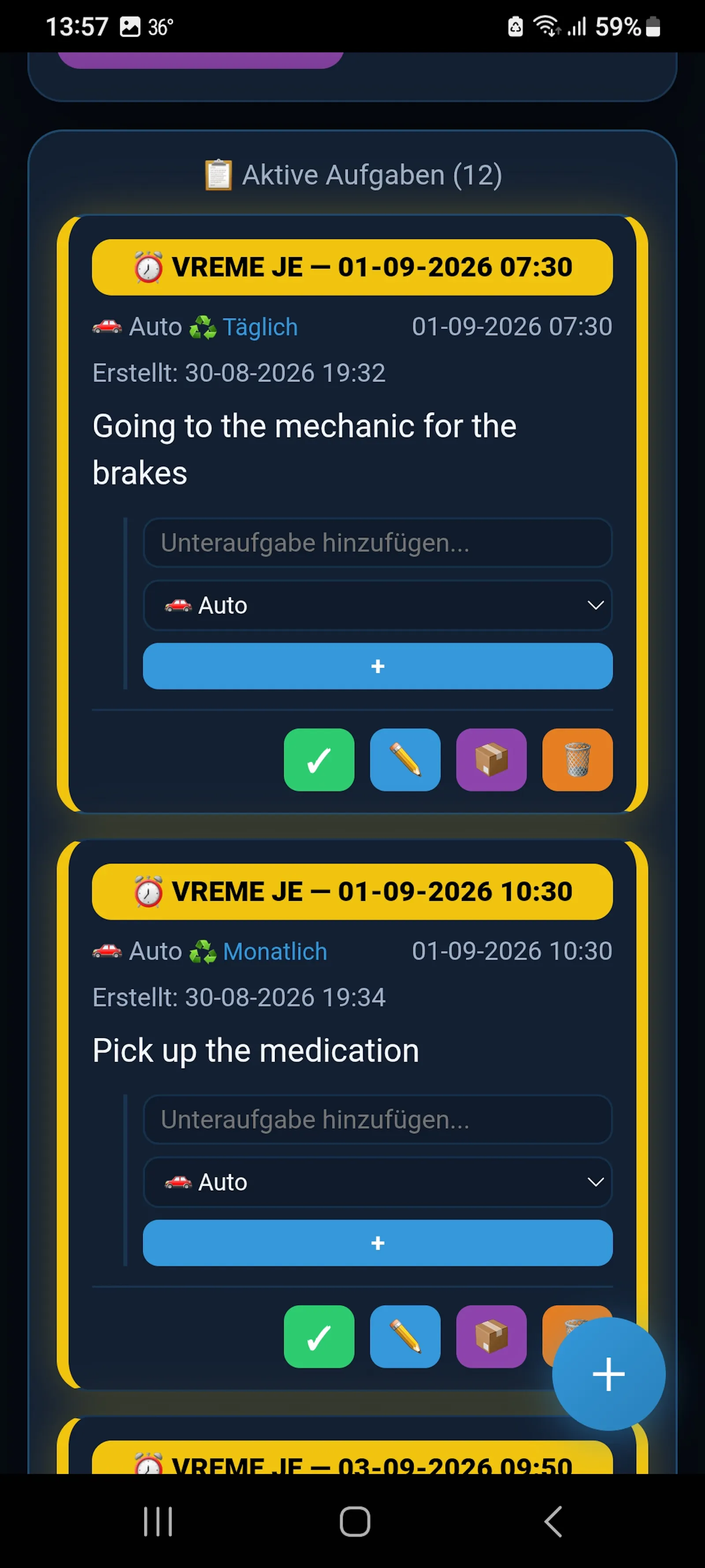 MyPlanner screenshot 2