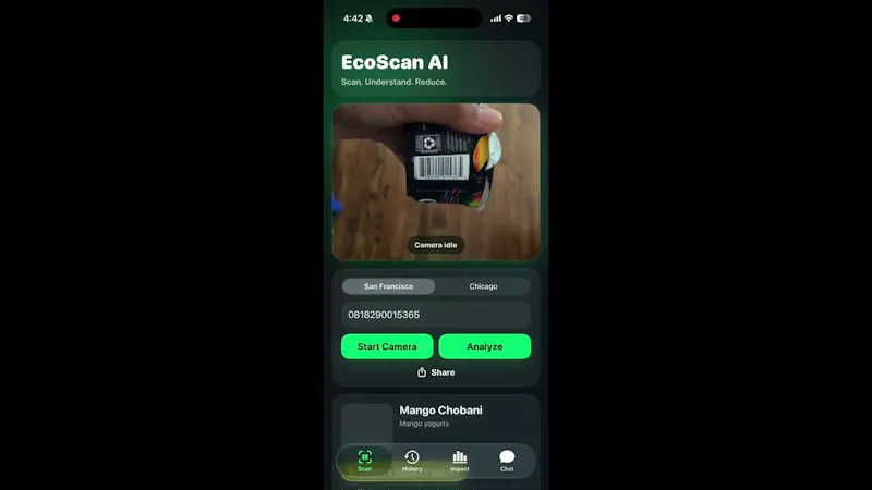 EcoScan AI screenshot 1 (video preview)