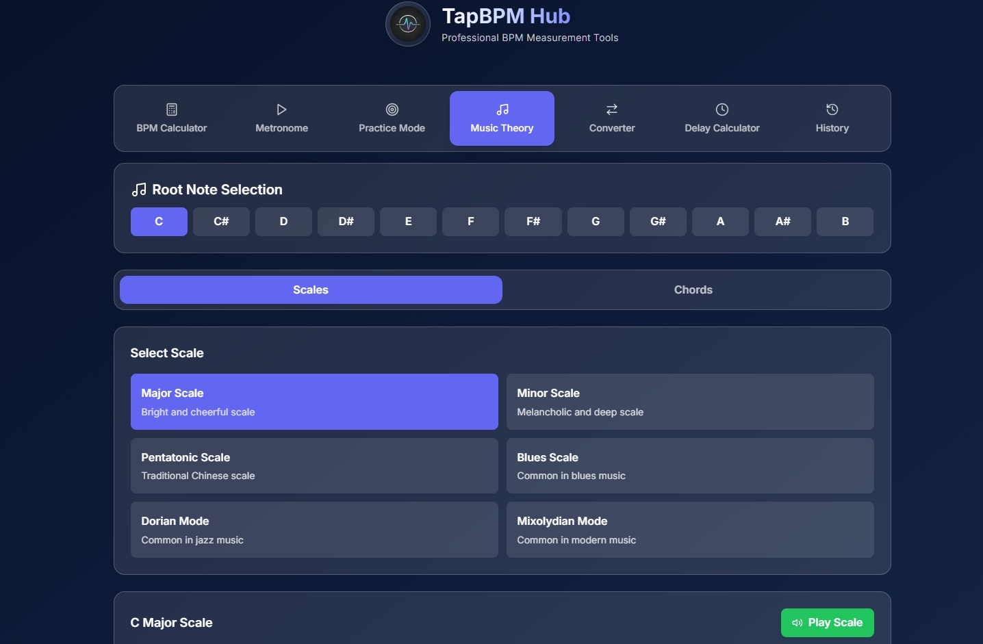 TapBPM Hub — A modern tap tempo toolkit gallery image