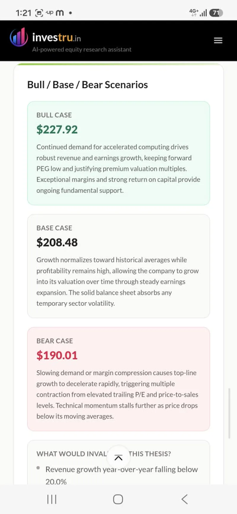 AI-powered equity research assistant screenshot 4