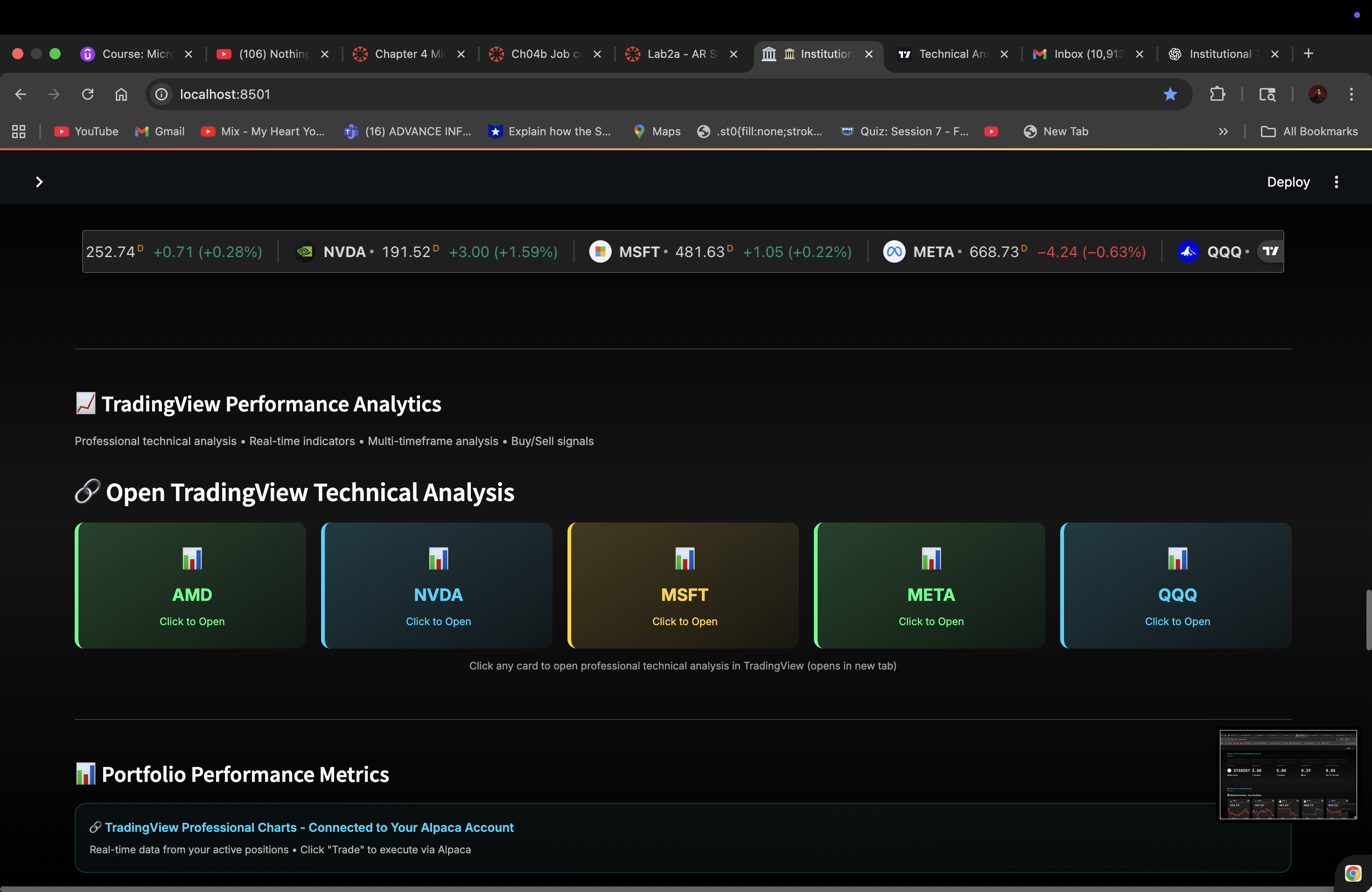 Professional Trading Dashboard gallery image